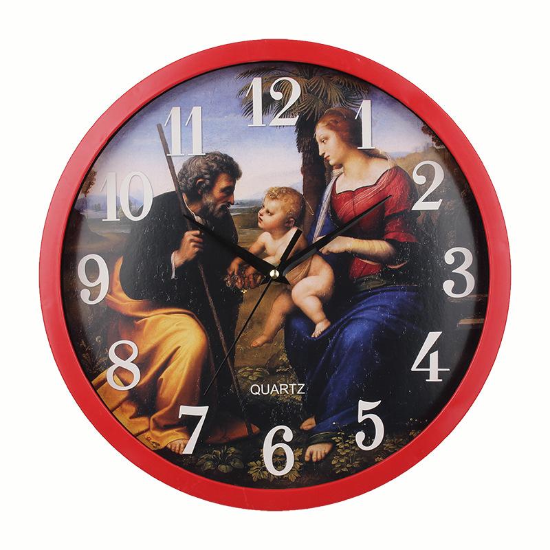 New Jesus Wall Clock Bedroom Living Room Home Decoration Wall Clock Living Room Dining Room Silent Wall Clock