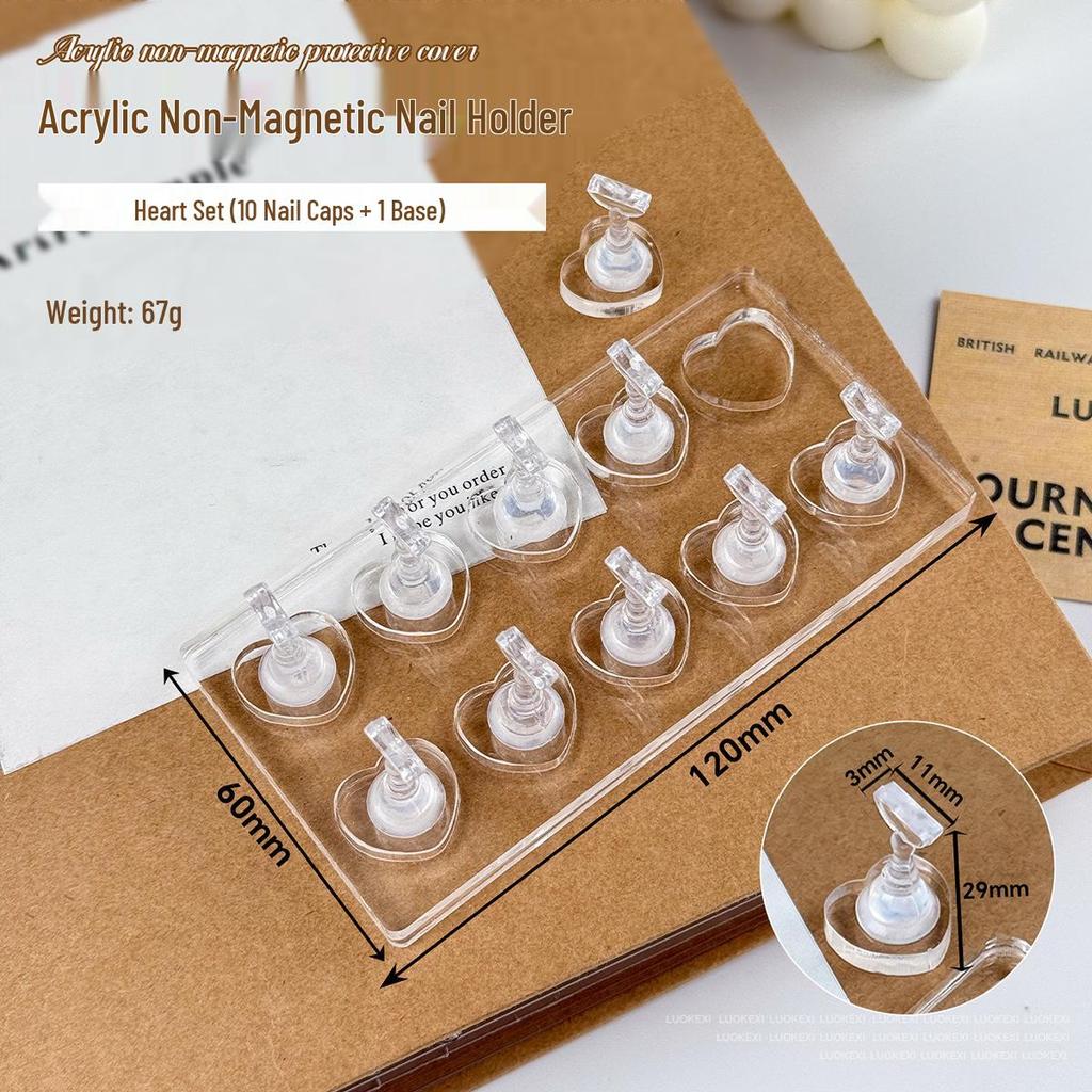 Hot Item: No-Magnet Cat Eye Nail Holder - High-Transparency Wearable Practice Tool