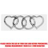 For E2 S4 B8 A3 8P A6 C7 8V B9 B7 B6 C6 A5 S5 S 1pcs Car Love Heart Logo Rear Trunk Tail Label Badge Emblem Decal Center Cover E3