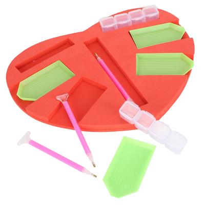 10 Stück Diamantmalerei Werkzeugset Herzförmige Ablage Aufbewahrungsständer Stift DIY Zubehör
