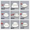 Ceramic European-Style Coffee Cup and Saucer Set with Spoon - Pure White, Perfect for Afternoon Tea
