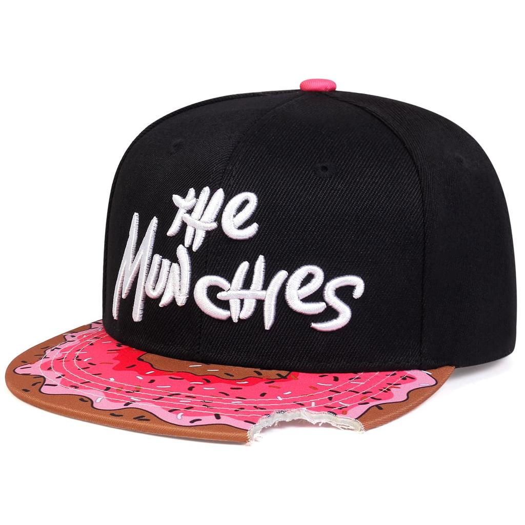 Fashion THE MUNCHIES Baseball Cap Snacks Pink Snapback Hat Men Women Adult Hip Hop Golf Caps Outdoor Casual Sun Hats Gorras Bone