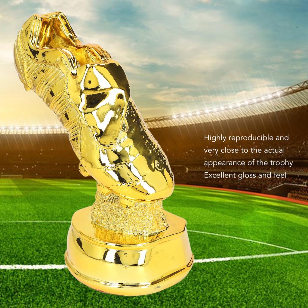 Golden Boot Trophy Ornaments Resin Non Slip Bottom Football Best Shooter Award for Decoration