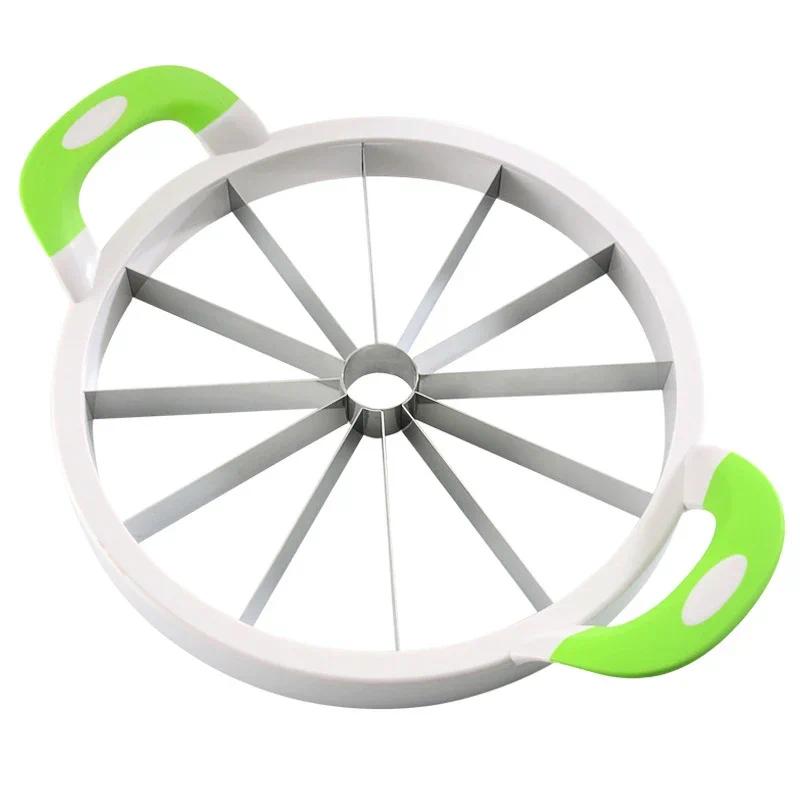 Kitchen Practical Tools Creative Watermelon Slicer Watermelon Cutter Knife 430 Stainless Steel Cantaloupe Fruit Cutter Slicer Light Grey