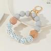 European & American Style Silicone Bead Keychain Bracelet Pendant