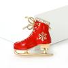 Ski Ice Skate Shoe Brooches Unisex Pins for Winter Sports Enthusiasts Casual Party Accessories