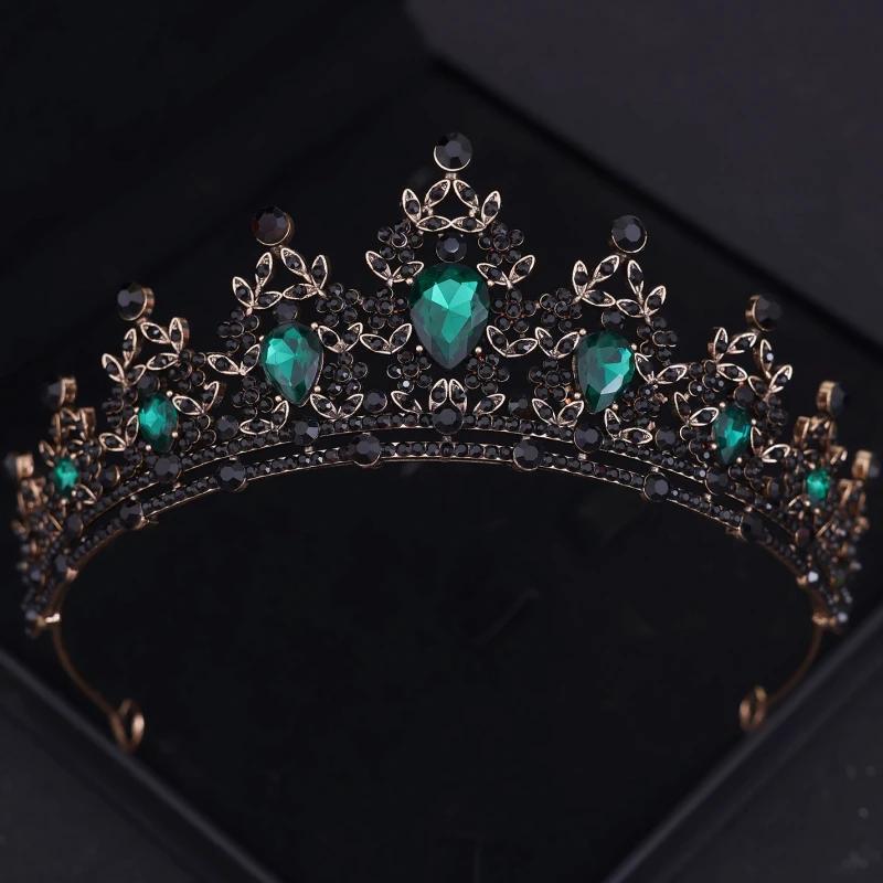 Baroque Crystal Crown Tiara for Women Bride Rhinestone Prom Diadem Bridal Wedding Hair Accessories Jewelry Tiaras and Crowns