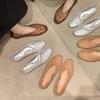 New Mesh Shoes Sandals Women'S Beach Pvc Jelly Mesh Hollowed Out Flat Bottom Comfortable One-Pedal Women'S Casual Slippers