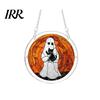 Acrylic Puzzle Art Halloween Scary Bat Pumpkin Jigsaw Suncatcher, Stained Glass Style Party Decoration Window Hanging Decor for Home,