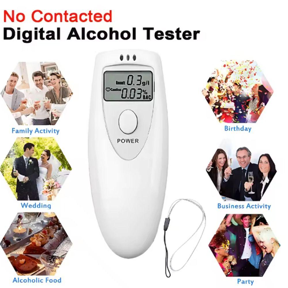 Plastic Breathalyzer Analyzer LED Digital Display Blow Breathalyzer  Car Accessories