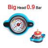 Car Motorcycle Styling Thermo Radiator Cap Tank Cover Water Temperature Gauge with Utility Safe 0.9 Bar/ 1.1 Bar/1.3 Bar