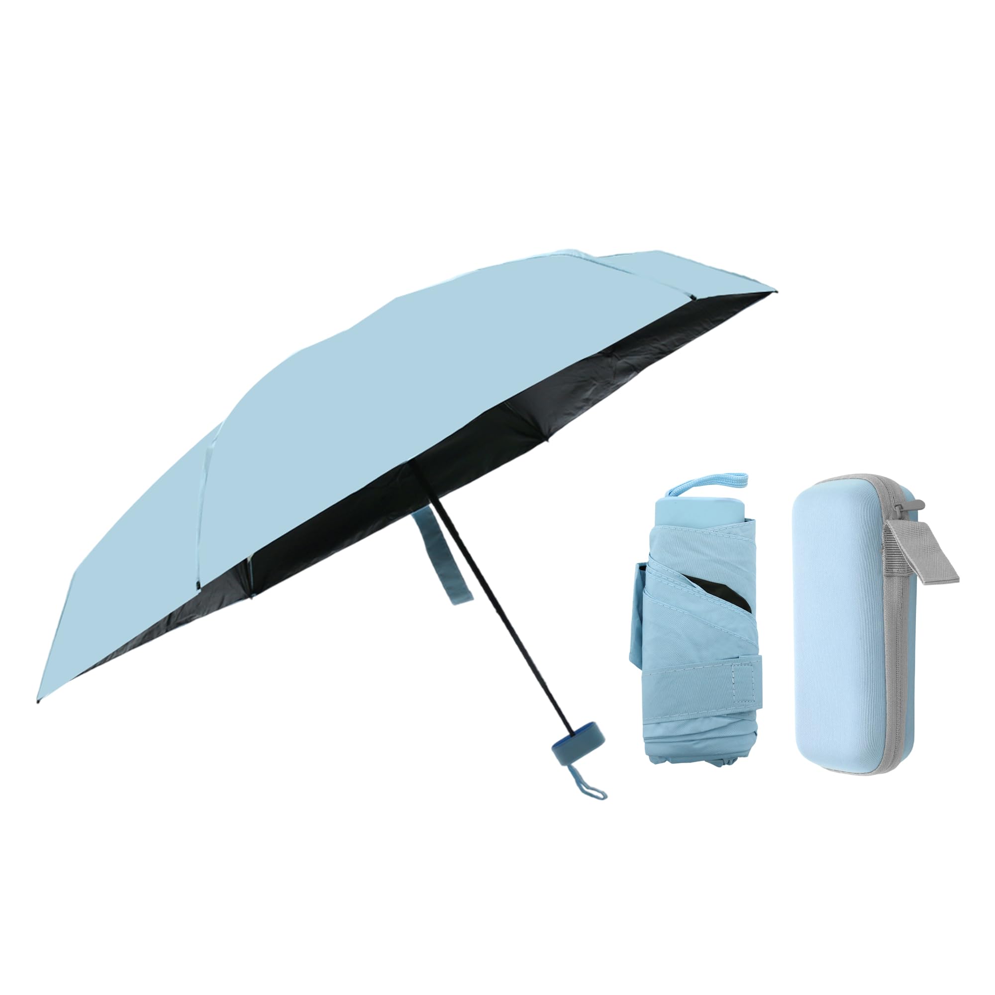 

CAPASTEC складной дождевик складной супер водонагреватель УФ складной УФ для солнечной и дождливой погоды компактный и простой в использовании 8 светло-голубой зонт, зонт, зонт, светло-синий