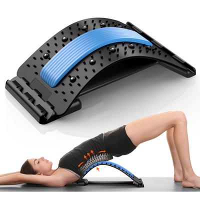 Camilla de espalda para aliviar el dolor de espalda, plataforma de múltiples niveles para romper la espalda, soporte lumbar superior e inferior para hernias de disco.