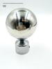 Stainless Steel Decorative Curtain Rod End Cap with Hollow Ball Design