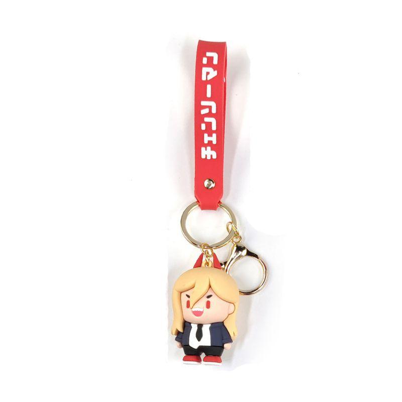 Cute Chainsaw Man Cartoon Keychain Toy Pochita Denji Bag Pendant Kids Gifts