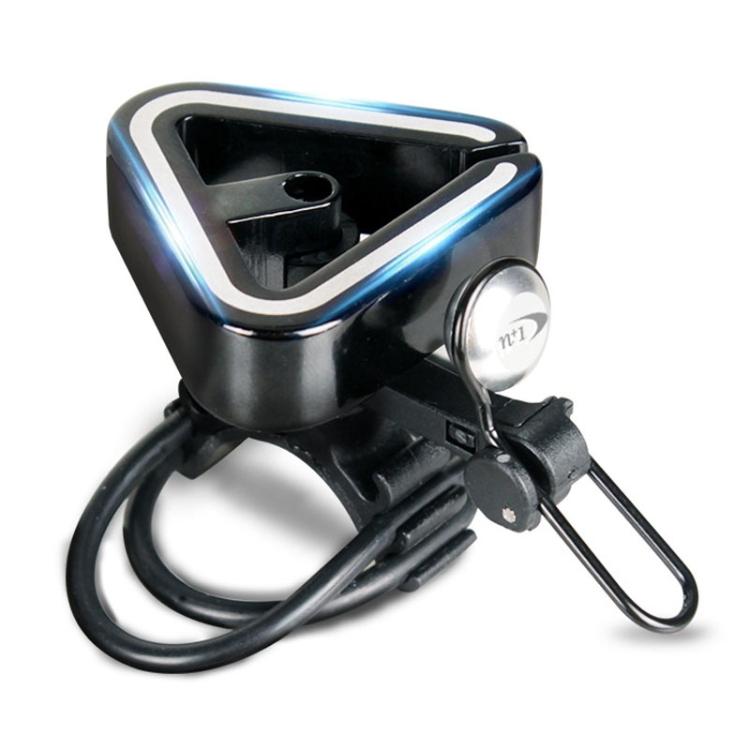 

N+1 Mountain Bike Bell Universal Triangle Copper Bell Rubber Band Black