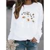 Women's Printed Round Neck Sweatshirt, European American Style 2025