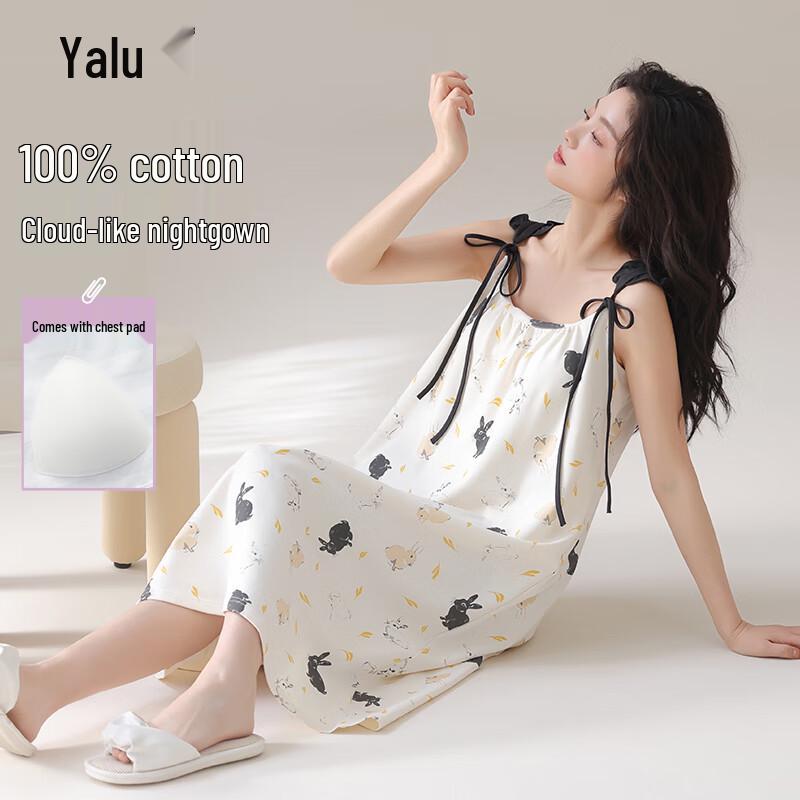 Yalu Women s Cotton Camisole Nightdress L