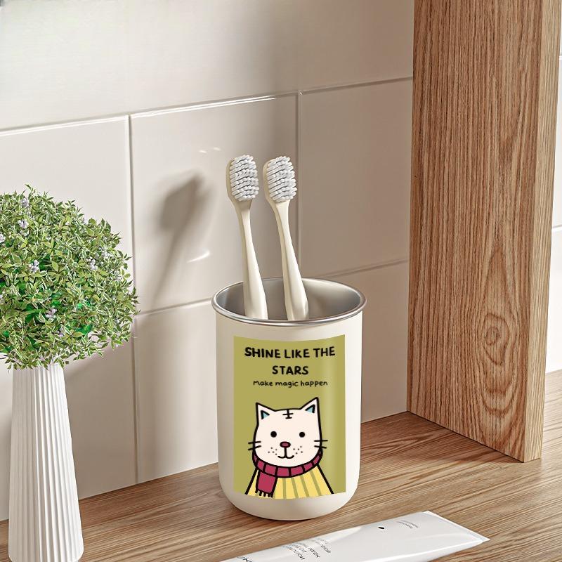 304 Stainless Steel Water Cup, Tooth Cup, Mouthwash Cup, Multi-purpose Cup, Magnetic Toothbrush Cup, Washbasin Cup Gift