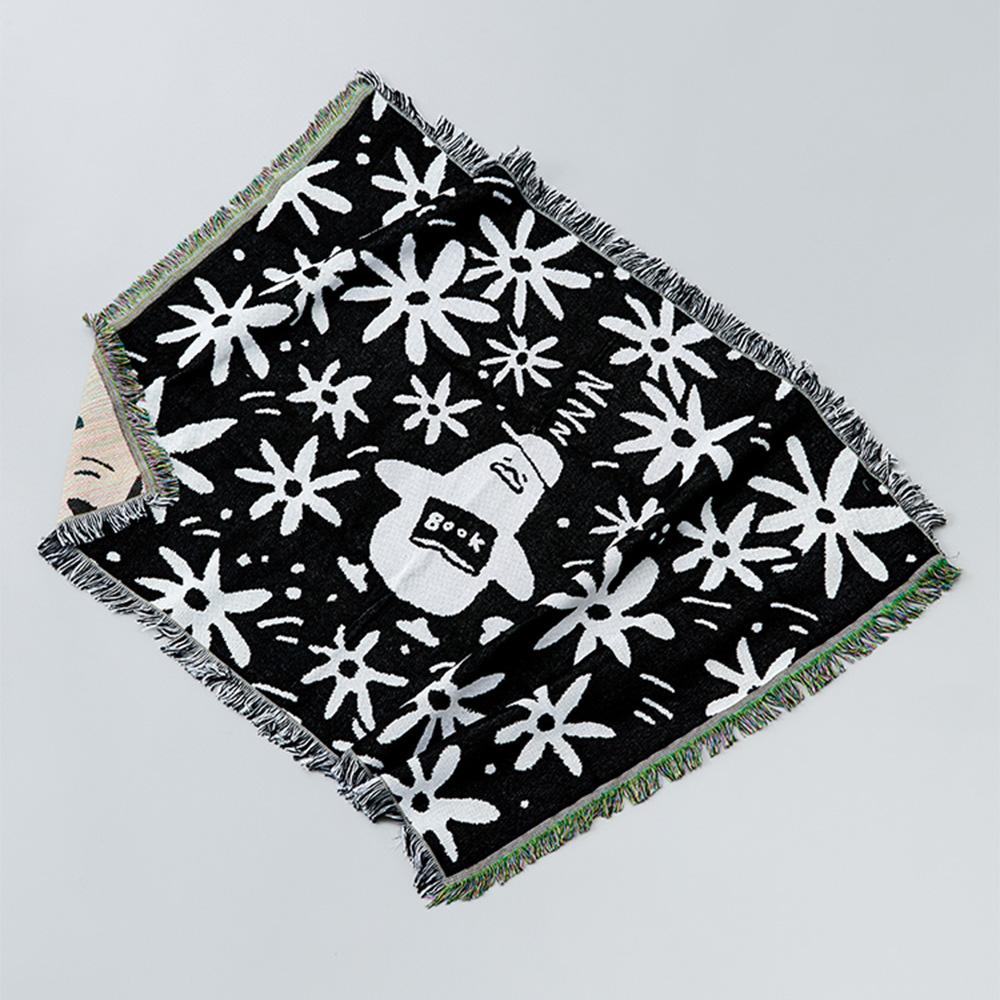 LINE FRIENDS Sebon Rama Buri Sketch Design Cozy Blanket