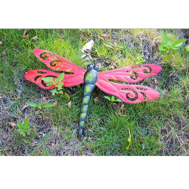 Metal Dragonfly Wall Decoration Garden Fence Outdoor Wall Art for Ideal Gift Outdoor Wall Decoration Suitable for Yard P