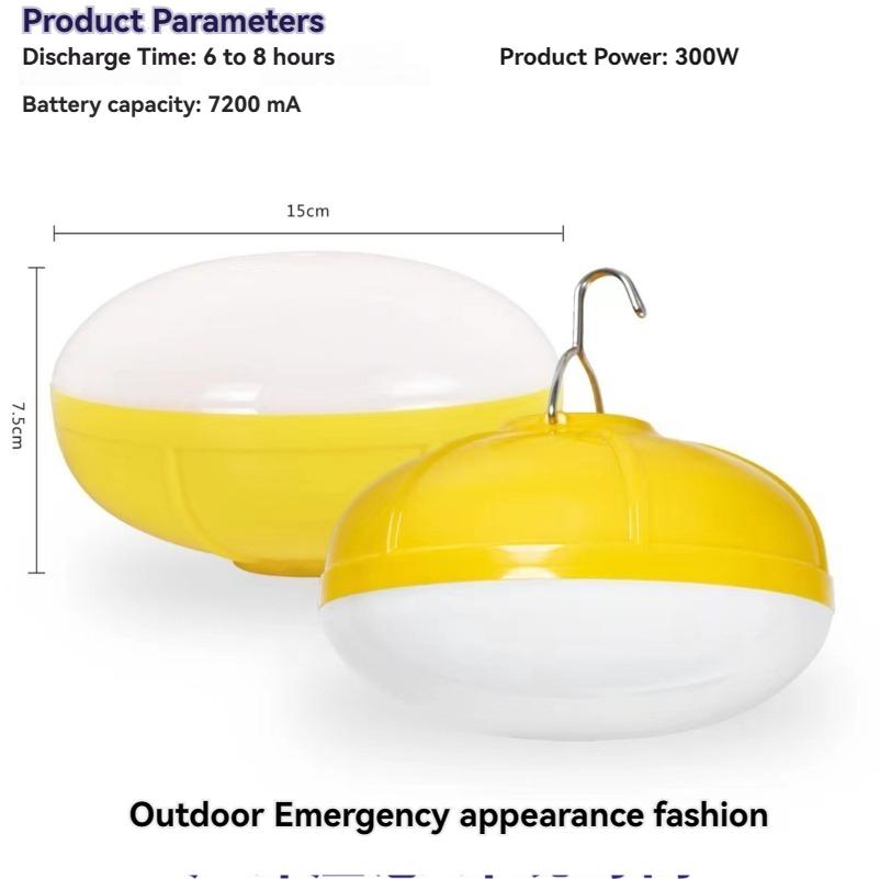 60W/120W/300W Rechargeable LED Lamp Bulb for Camping, Fishing, and Emergency Lighting - Portable and Long-lasting Light Source