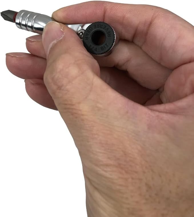 SIGNET Ultra Short Mini Ratchet Set 52 Gears 52mm Length Includes 8 Bits Red 22090