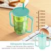 2Pcs Adult Sippy Cup 12 OZ Plastic Elderly Spill Proof Cup with 2 Handle and Reusable Straw for Home Kitchen Seniors Liquids