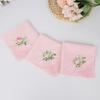 Elegant Cotton Square Handkerchief Reusable Soft Lace Flower Hanky Hankies Fabrics For Women