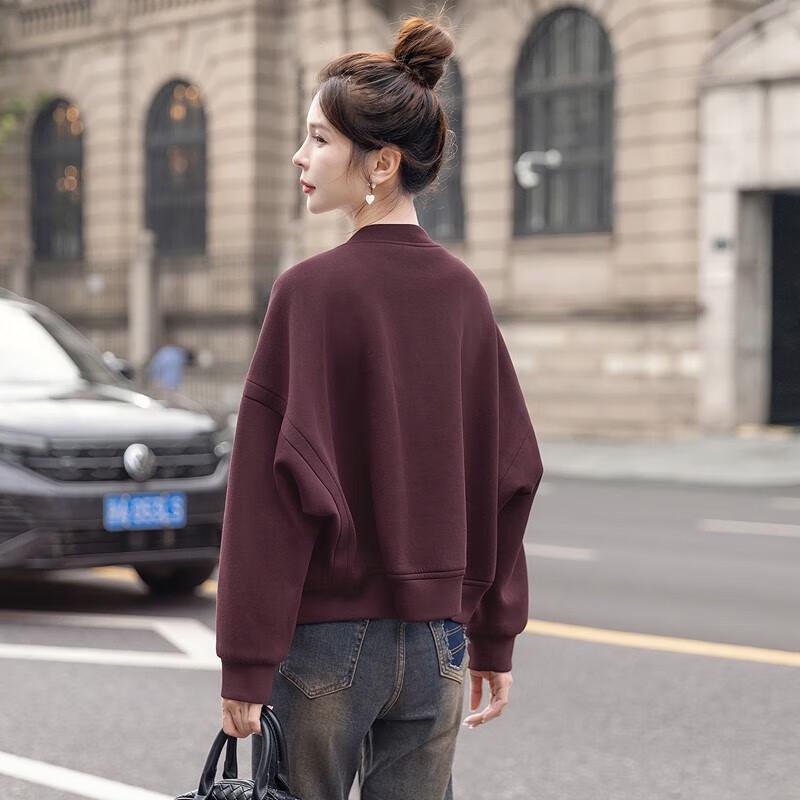 Women's Round Neck Zipper Jacket