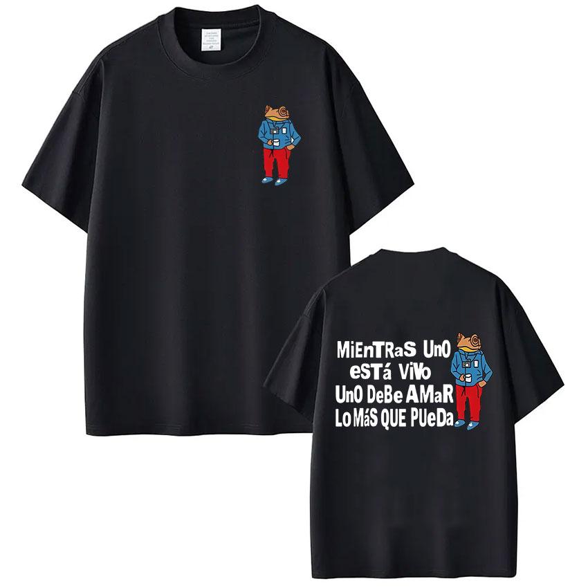

Rapper Bad Bunny T-shirt Debi Tirar Mas Fotos DTMF T Shirts Men s Women Clothing Summer Cotton Fashion Hip Hop Oversized T-shirt S разноцветный