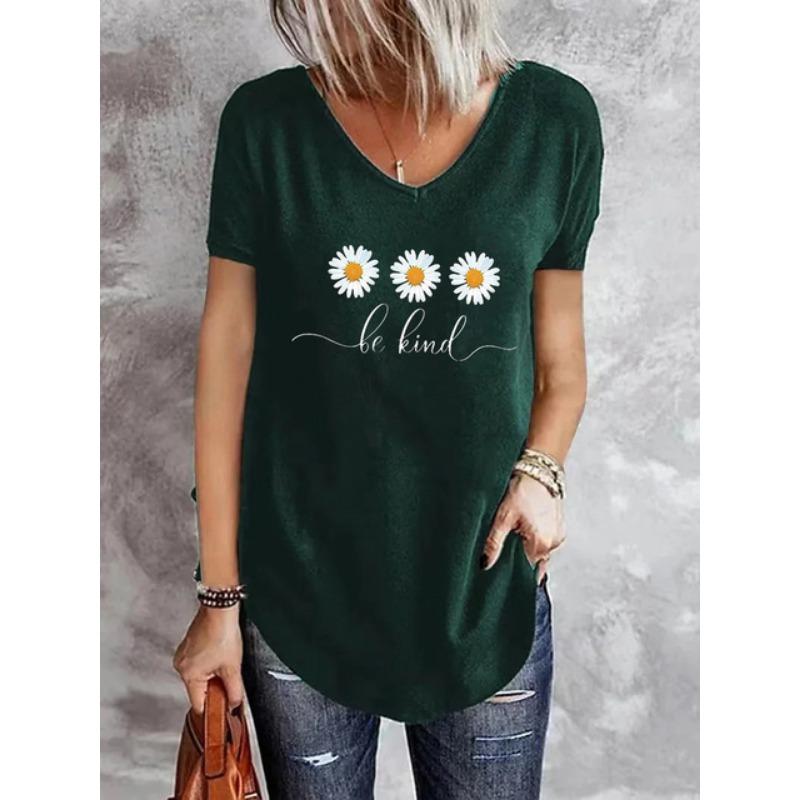 Dandelion Soft 3D Printed Y2k Fashion Women Basic T-Shirt Elegance Vintage Short Sleeve Elegant Casual Comfortable Polyester