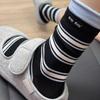 Spring And Summer  Striped Mid-Tube Socks Double Ribbed Casual Cotton Women'S Socks Sports All-Match Long Women'S Socks
