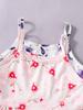 2-Piece Set: Girls' Casual/Preppy/Vacation Style Camisole Dress with All-Over Botanical Floral Print (Spring/Summer)