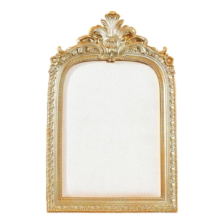 Decorative Golden Resin Earring Showcase Tray Jewelry Organizers Photo Frame For Boutique Displays