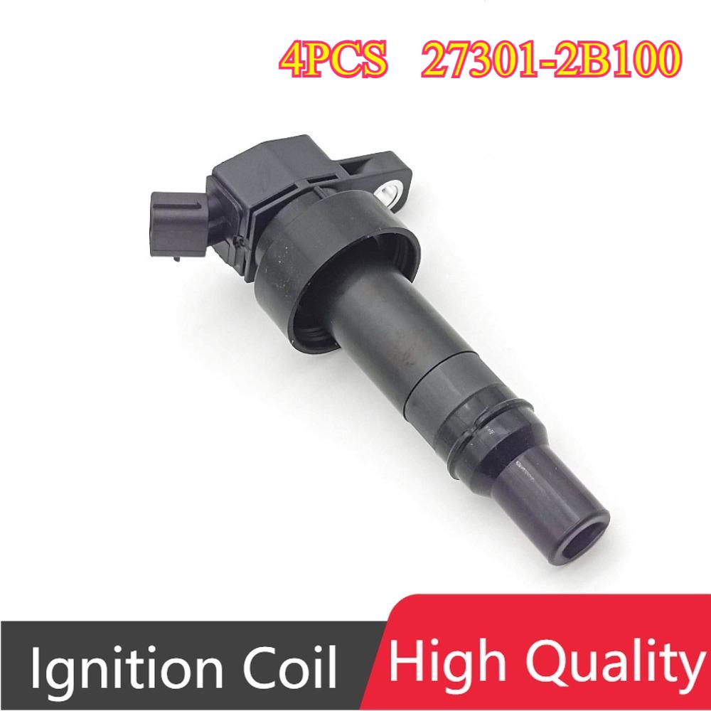 4Pcs 27301-2B100 273012B100 UF652 UF-652 Ignition Coils For Hyundai Accent Kia Rio Soul 1.6L L4 2011-2019 Car Accessories
