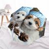 1 Stück Automatischer Faltregenschirm - Süßes Hundemuster, Tragbares & Faltbares Design mit 8 Speichen, Weihnachts- und Geburtstagsgeschenke