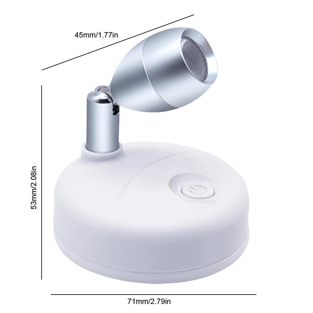 Remote Wireless LED Spotlights Rotatable Accent Lights Battery Powered Puck Picture Lights Indoor Closet Lights Wall Lamp