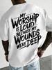 Men's 2026 Summer Fashion New Trend Letter Print T-Shirt 100% Cotton Loose-Fitting Versatile Short Sleeve