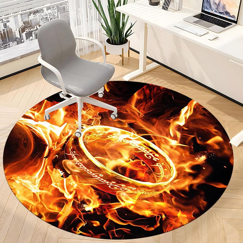 1pc The One Ring Carpet, Round Non-Slip Durable Large Size Office Carpet, Suitable for Office yy250908046