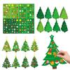 Christmas Tree DIY Sticker Set for Kids, Reusable Wall Decoration with Ornaments for Toddlers Age 3+, Room Classroom Decor