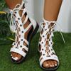 Fashion 2025 Summer Women Sandals Platform Women Shoes Lace Up Flats Sandals Luxury Designer Shoes Outdoor Sandalias Zapatos De Mujer