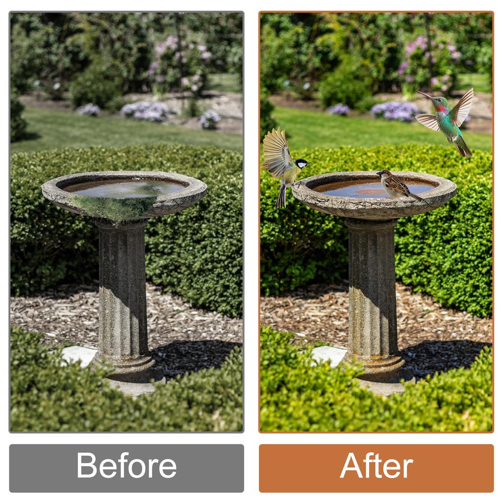 2Pcs Bird Bath Copper Disk With 3 Point Support Bird Bath Purification Plate Garden Outdoor Feeder Tray Cleaner Water Bowl