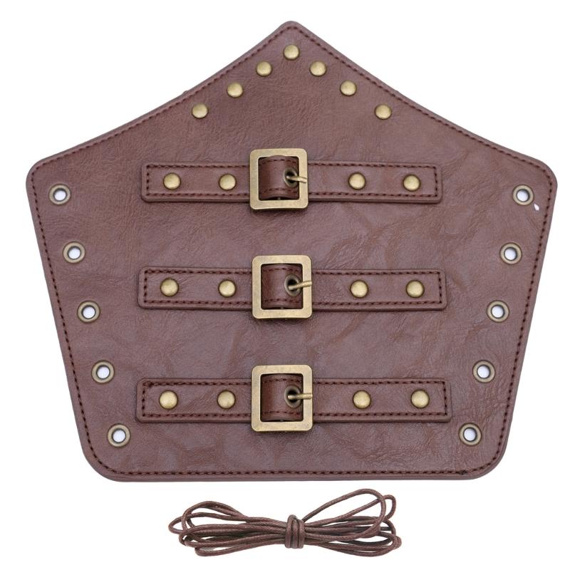Halloween Medieval Leather Waist Belt Medieval Arm Bracer Medieval Waist Pack for Men Halloween Dress up