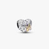 Bridgerton Honeycomb & Bee Heart Charm 764332C01 Sterling Silver Gold Plated