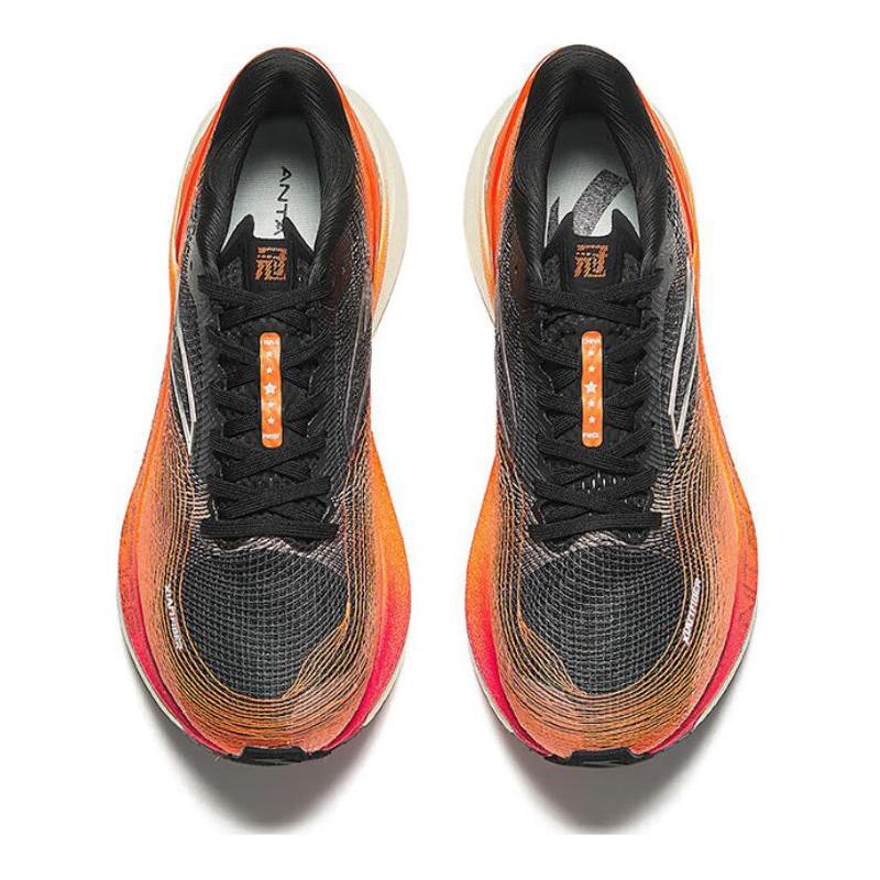 Anta Cushioning Wear-Resistant Low-Top Running Shoes Men's Black Orange Sneakers 112435563-5