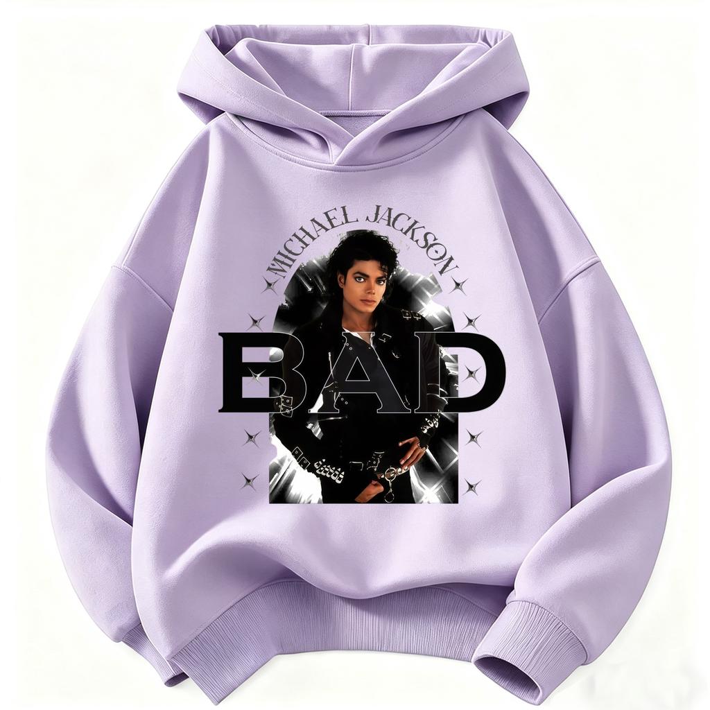 Child Michael Jackson-style Boy-girl Retro Hip-hop Hooded Sweatshirt for Men and Women, Long-sleeved Casual Streetwear