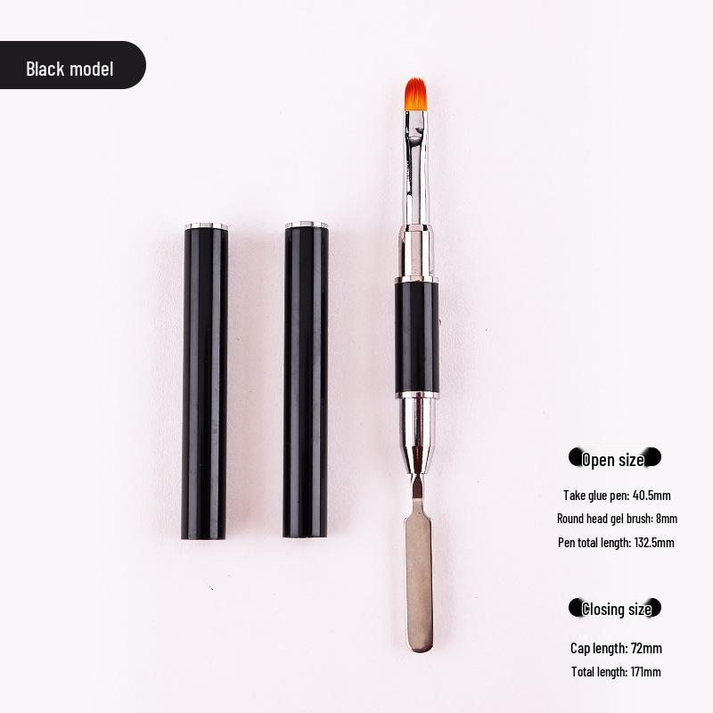Double-Ended Nail Art Pen Set: Gel Picker, Steel Pusher, Embossing & Color Mixing Stick with Phototherapy, Round Head, Line Drawing & Ombre Tools