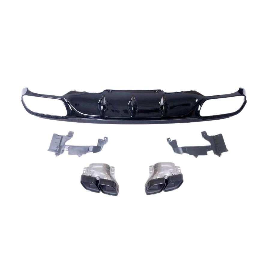 Upgrade Mercedes-Benz E-Class W213 Rear Diffuser to E63 Style with Quad Exhaust Tips, Executive Version.