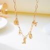 Gold Vintage Bohemian West Cowboy Hat Boots Pendant Necklace Bracelet
